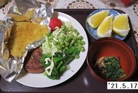 '21.5.17アジフライ・ハンバーグ他.JPG